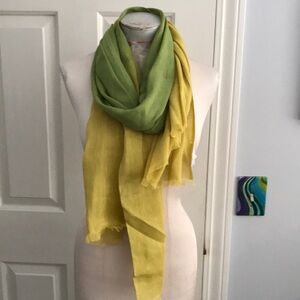 Eileen fisher ombré silk linen shawl